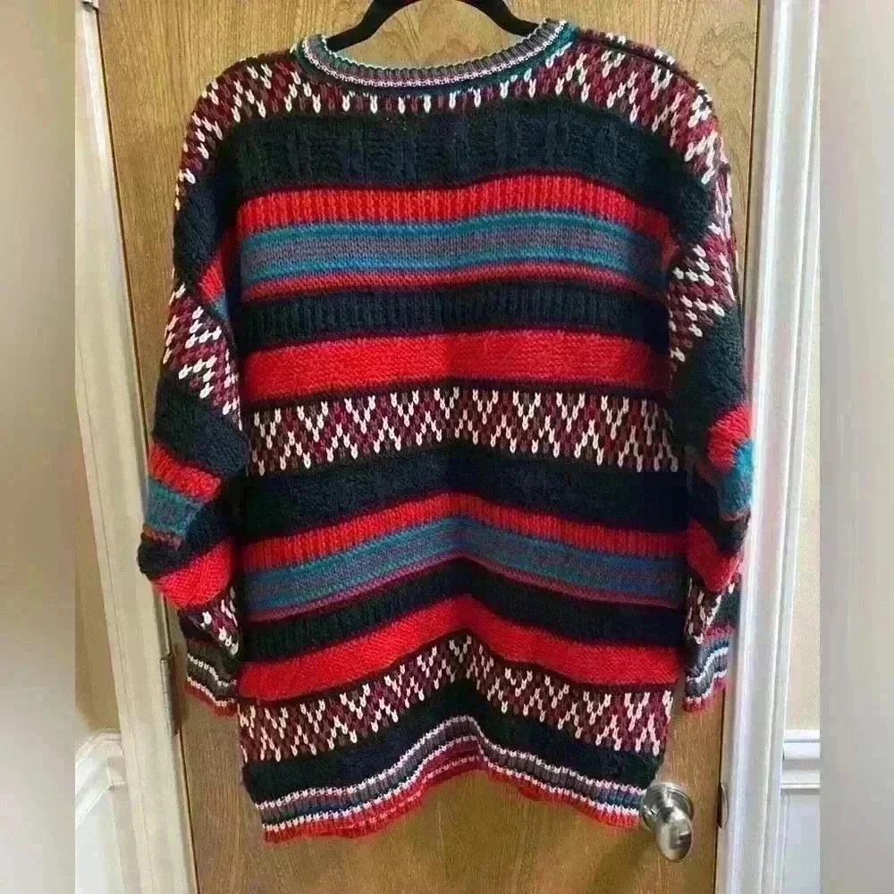 Reference Point Vintage Multi-Pattern Sweater Siz… - image 5